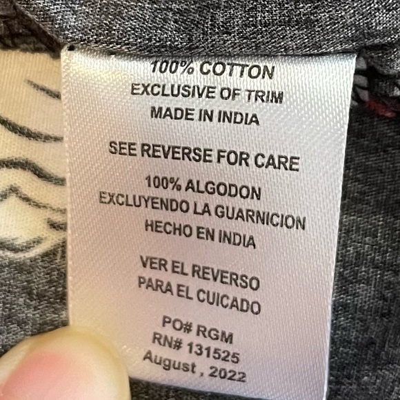 Rugby University Cotton Santa Christmas Button Down Shirt Top Large - Picture 6 of 7